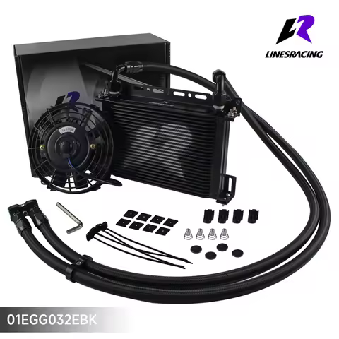 25 Row Oil Cooler AN10 +7" Fan Adapter w/ Bracket Kit For BMW E82 135i E36 M3-Euro E46 M3 E90 E92 E9