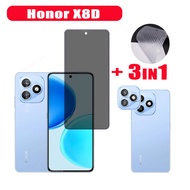 Honor X8D Privacy Tempered Glas X8C X8B X8A X9D X7C X7B X7D X7A Screen Protector Camera Lens Glass +