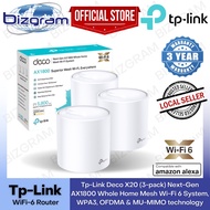 Tp-Link Deco X20 (3-pack) Next-Gen AX1800 Whole Home Mesh Wi-Fi 6 System, WPA3, OFDMA &amp; MU-MIMO technology (3-Yrs Wty)