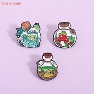 [Big orange] Pines Creative Drifting Bottle Frog Brooch Badge Clothing Backpack Accessories Alloy Ba