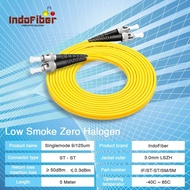 INDOFIBER patchcord fiber optic ST-ST 5 meter singlemode 9/125um