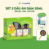 Combo 2 set 3 chai dầu ăn dặm bổ não Mămmy 30ml dầu olive dầu cá hồi dầu hạt lanh