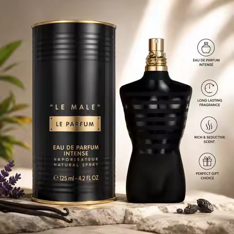 Le Male Le Parfum by Jean Paul Gaultier for Men 4.2 oz Eau De Parfum Intense Spray Long Lasting Colo