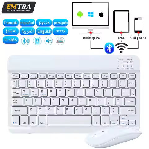 EMTRA Wireless Keyboard Bluetooth Keyboard and Mouse For iPad Air 5 Pro 12.9 Tecaldo Bluetooth For X