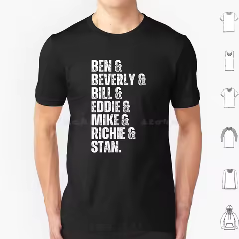 Stephen King It Losers Club Characters Line-Up T Shirt Men Women Kids 6xl Stephen King It Stephen Ki