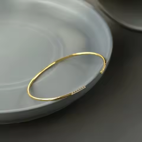 Premium Women's 2025 Simple Yet Stylish 5a Zircon Inlay Bracelet 18k Gold Plated Perfect Jewelry Gif