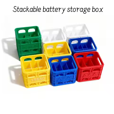 3D Printed Battery Storage Box DIY Beer Crate No. 5 No. 7 Battery Stackable Storage Basket Storage B