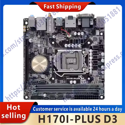Used H170I-PLUS D3 original desktop computer H170 H170I DDR3 motherboard LGA 1151 i7/i5/i3 USB3.0 SA