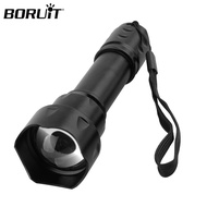 BORUiT T20 Infrared Night Vision LED Zoom Flashlight IPX6 Waterproof Torch