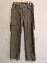 女士Gio Khakis by Giordano 卡其色多口袋cargo長褲28英吋腰