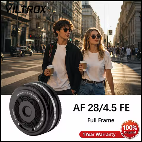 VILTROX 28mm F4.5 AF Pancake Lens Retro Ultra-thin 60g for Sony ZVE-10 A7SIII A7CII A7IV A6400 A7RIV