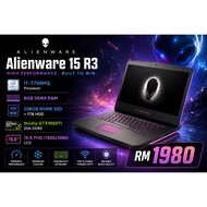 Alienware 15 R3 Laptop (i7-7gen, 8gb ram , 256gb ssd+1tb ssd,GTX1050TI)
