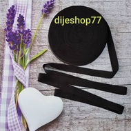 1.5 cm black elastic ribbon 1.5cm fine rubber ribbon/ black Korean ribbon/ elastic rubber panties