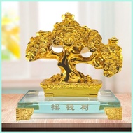 Feng Shui Gold Tree Statue Golden Money Coin Tree of Wealth And Abundance Decor Talisman Figurine