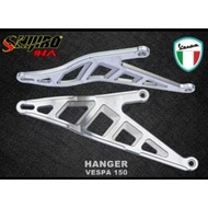 VESPA MATIC BRACKET SHIJIRO ALUMINUM CNC PRIMAVERA SPRINT IGET LX150 3V EXHAUST