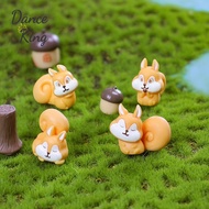 Mini Squirrel Figurine Pine Cones Kawaii Accessories House Decoration Desk Garden Home Decor