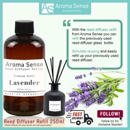 Aroma Sense Lavender Scent Reed Diffuser Refill (250ml) Fresh & Long Lasting Fragrance, Aromatherapy