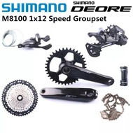 Shimano Deore XT M8100 1x12 Speed Groupset Crankset 165mm 170mm 175mm 32T 34T Rear Derailleurs SGS 1