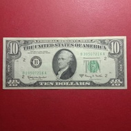 uang kertas USA Amerika serikat 10 Dollar 1963 A
