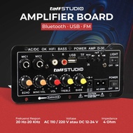 BERGARANSI TaffSTUDIO Amplifier Board Audio Bluetooth USB FM Subwoofer DIY 40W - D30 / power mini 12