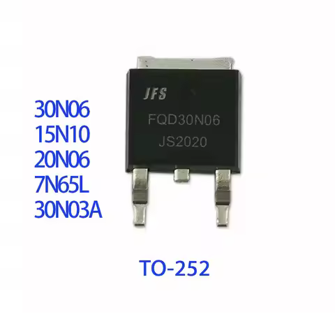10PCS 30N06 15N10 20N06 7N65L 30N03 IC Chip TO252