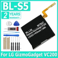 New BL-S5 Replacement Battery BL-S5 For LG GizmoGadget VC200 Watch Battery 510mAh + Free Tools