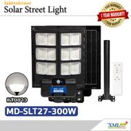 โคมไฟถนนโซล่าเซลล์ 300W / 400W / 500W รุ่น MD-SLT27 (แสง : ขาว)(ระบบสว่างค้าง)