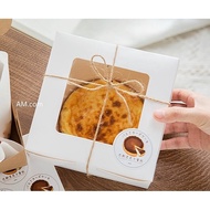 ∮ Kasugabe Busk Cake Box Gift 6 Inch/7 Inch Cheesecake White Chiffon Melaleuca Mousse Gift Box