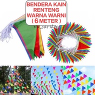(6 Meters) Colorful Triangle Flags Triangular Fabric Flag/s