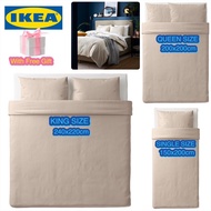 NATTJASMIN IKEA Duvet cover/pillowcases,Sarung Duvet/Bantal,Light Beige