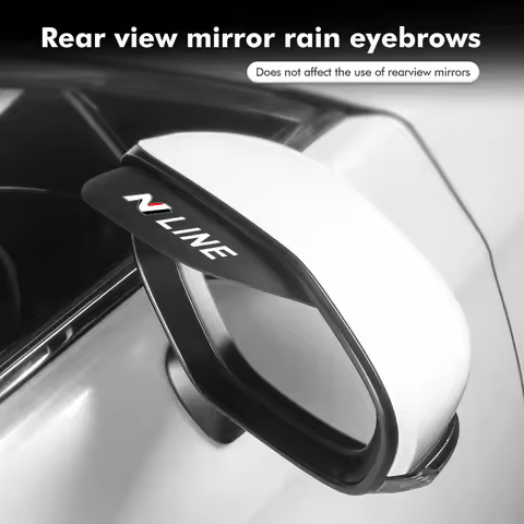 2pcs Car Rearview Mirror Rain Eyebrow Protector Stickers For Hyundai N Line Tuscon NX4 I20 I30 I10 S