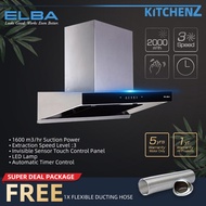 Elba Hood Designer Hood EH-Q9633ST(SS) 2000 m³/hr With auto clean function (FREE Ducting Hose )