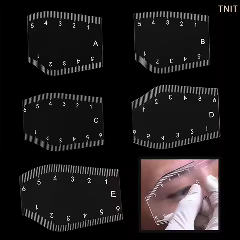 [JN] 5Pcs Durable Brow Shaping Stencil Shaping Portable Instant Brow Shaper Drawing Eyebrow Design R