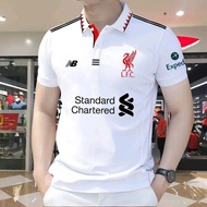 Men's color blocked polo shirt men's clothing retro polo shirt ASEAN clothing top line polo shirt ov