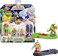 Legends of Akedo Teenage Mutant Ninja Turtles. Mini Battling Warriors Versus Pack Raphael Vs Krang With 2 Figures, 1 Instruction Manual, 2 Trigger Controllers