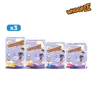 Whoopee Mega Pants Diapers Baby - Size M (58's)/L (48's)/XL (44's)/XXL (38's)  3 Packs