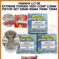 YAMAHA LC135 Y15ZR FZ150 EXTREME FORGED HIGH COMP 2.5MM PISTON SET SIAP PISTON PIN PISTON RING 63MM 65MM 70MM 72MM