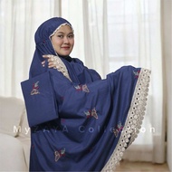 Mukena Dewasa Katun Premium Motif Butterfly Mewah Elegan Free Tas Cantik
