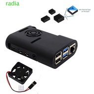 RADIANTZAP Case Durable Useful Heatsink for Raspberry Pi 4 Model B, Pi 4B, Pi 4 Black Shell