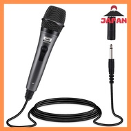 [Direct from Japan][Brand New]Moukey Dynamic Microphone with 13ft cable Karaoke Microphone Metal handheld heart-shaped wired microphone for singing/stage/party Karaoke machine/PA system/amplifier/mixer Gray