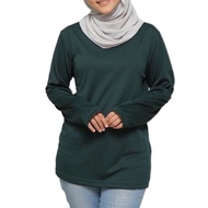 T-SHIRT MICROFIBER LONG SLEEVE ROUND NECK / BAJU JERSI T-SHIRT MICROFIBER KOSONG LENGAN PANJANG / T-