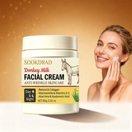 Donkey Milk Facial Cream, Collagen + Hyaluronic Acid + Retinol, Scientific Formula, 80g, All Skin