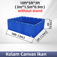 0.5mm Tebal Kolam Ikan Kanvas Round Kolam Canvas Ikan Kolam Kanvas Canvas Fish Pond Kolam Ikan Kanva