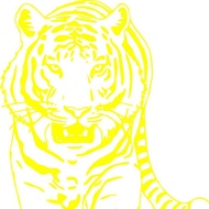 Cutting Sticker Macan Jalan Gagah Untuk Body/ Pintu Mobil Kualitas Terbaik - Putih