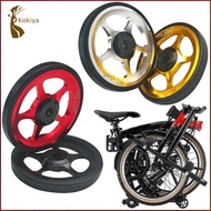 [kokiya] -light Folding bike Wheels Bicycle Refit for Brompton Bicycle Pushing Folded Bicycle Transp