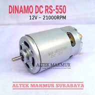 Ready || Sparepart Rs-550 Dinamo Dc 12V Motor Dc Rs550 Gear Bor