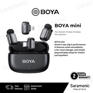 BOYA Mini Fingertip Wireless Microphone AI Noise Cancelling Lapel Microphone Vlogging Mic