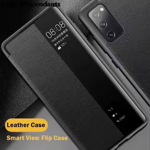 Flip Case For Samsung Galaxy A56 S20 FE 5G A36 A26 Smart Window View Shockproof PU Leahter Cover For