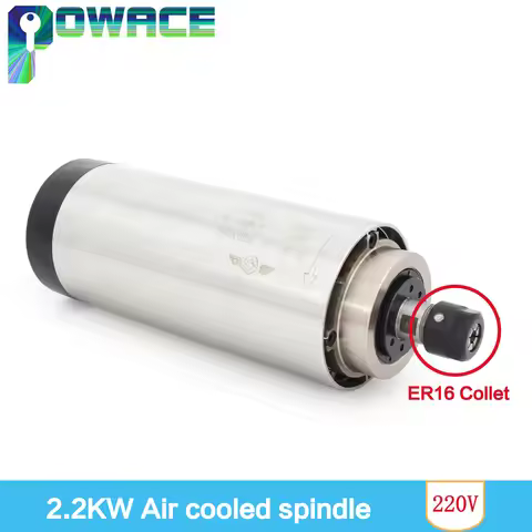 GDZ-80F-1.5 1.5KW ER16 2.2KW ER20 CNC Air Cooled Spindle Motor 24000RPM For Woodworking Router Engra