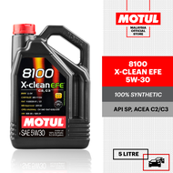 MOTUL 8100 X-CLEAN EFE 5W30 5L 100% Synthetic Engine Oil – Approved by BMW Mercedes-Benz & VW